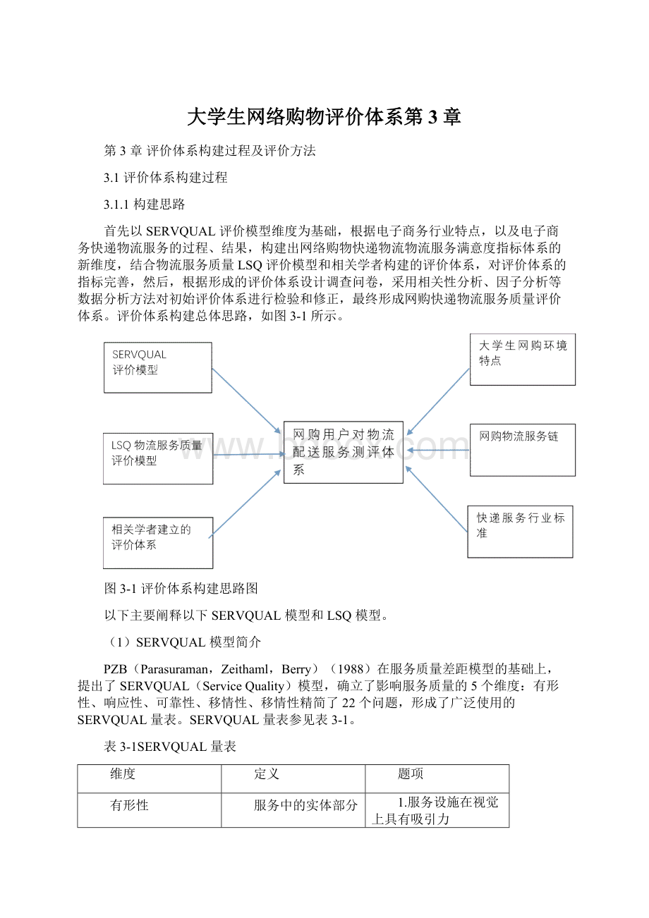 大学生网络购物评价体系第3章Word下载.docx_第1页