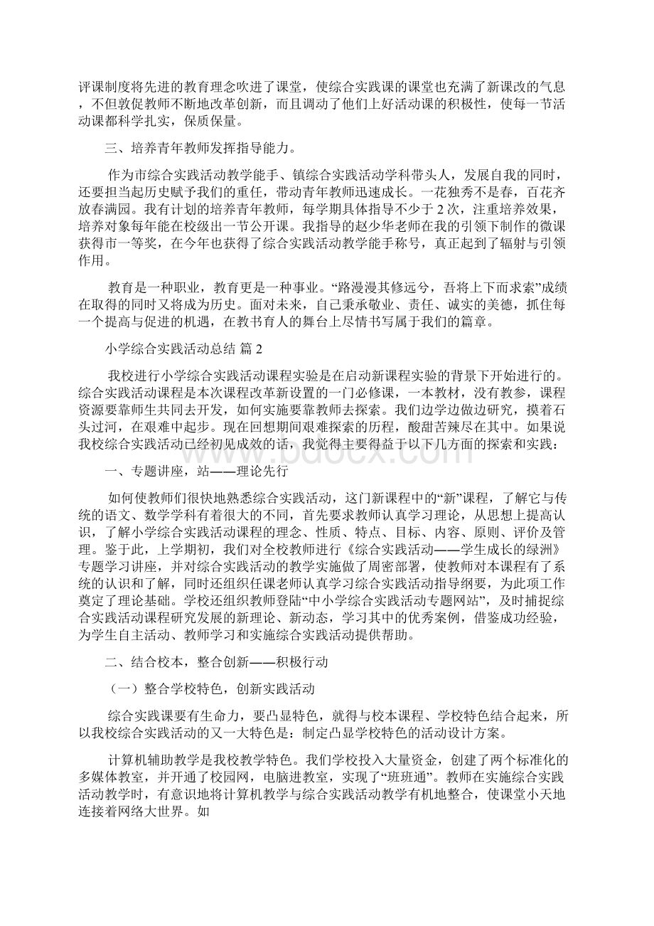 实用小学综合实践活动总结4篇.docx_第2页