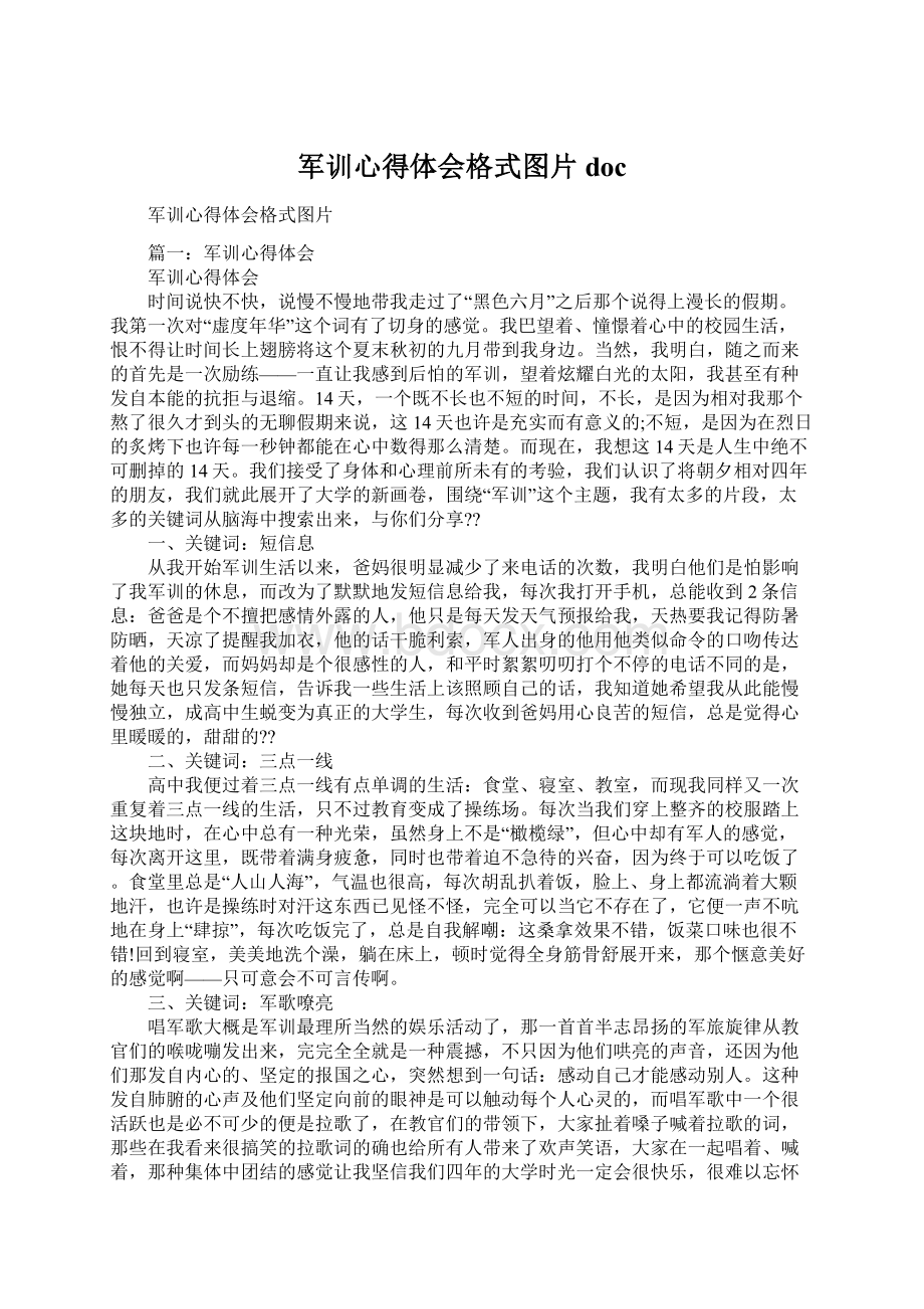 军训心得体会格式图片doc文档格式.docx