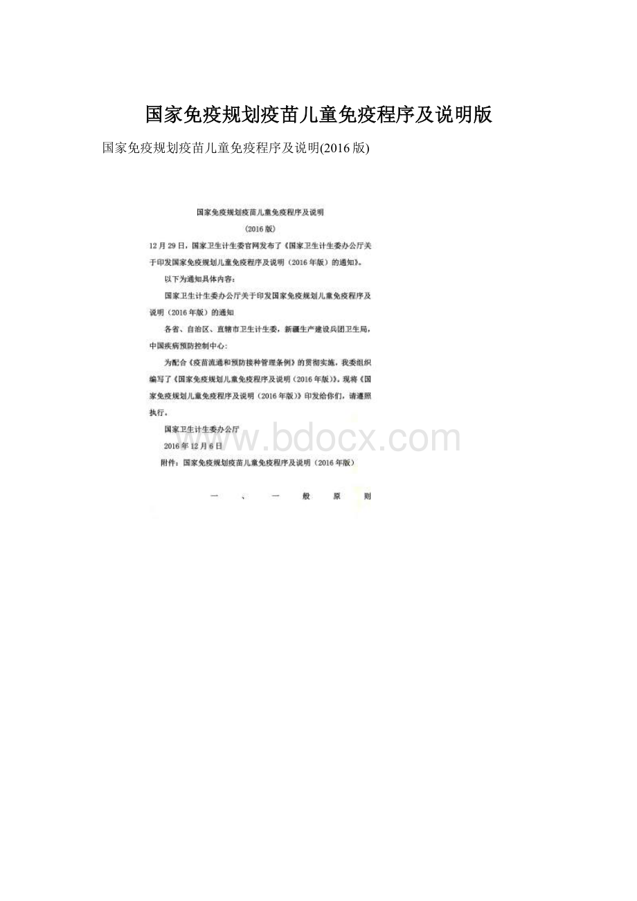 国家免疫规划疫苗儿童免疫程序及说明版Word格式文档下载.docx