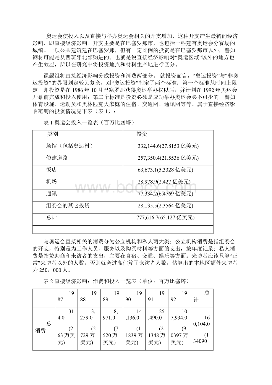 巴塞罗那奥运会的资金来源及经济影响资料.docx_第2页