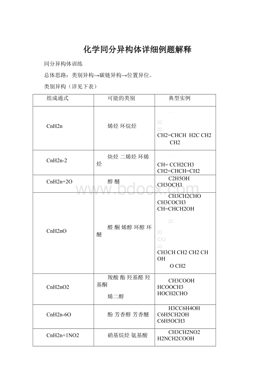 化学同分异构体详细例题解释.docx