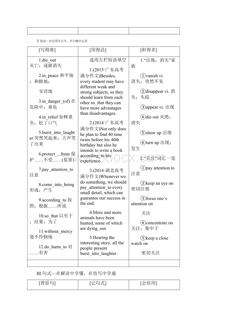 届高考英语一轮复习 Unit 4 Wildlife protection导学案 新人教版必修2Word格式.docx_第3页