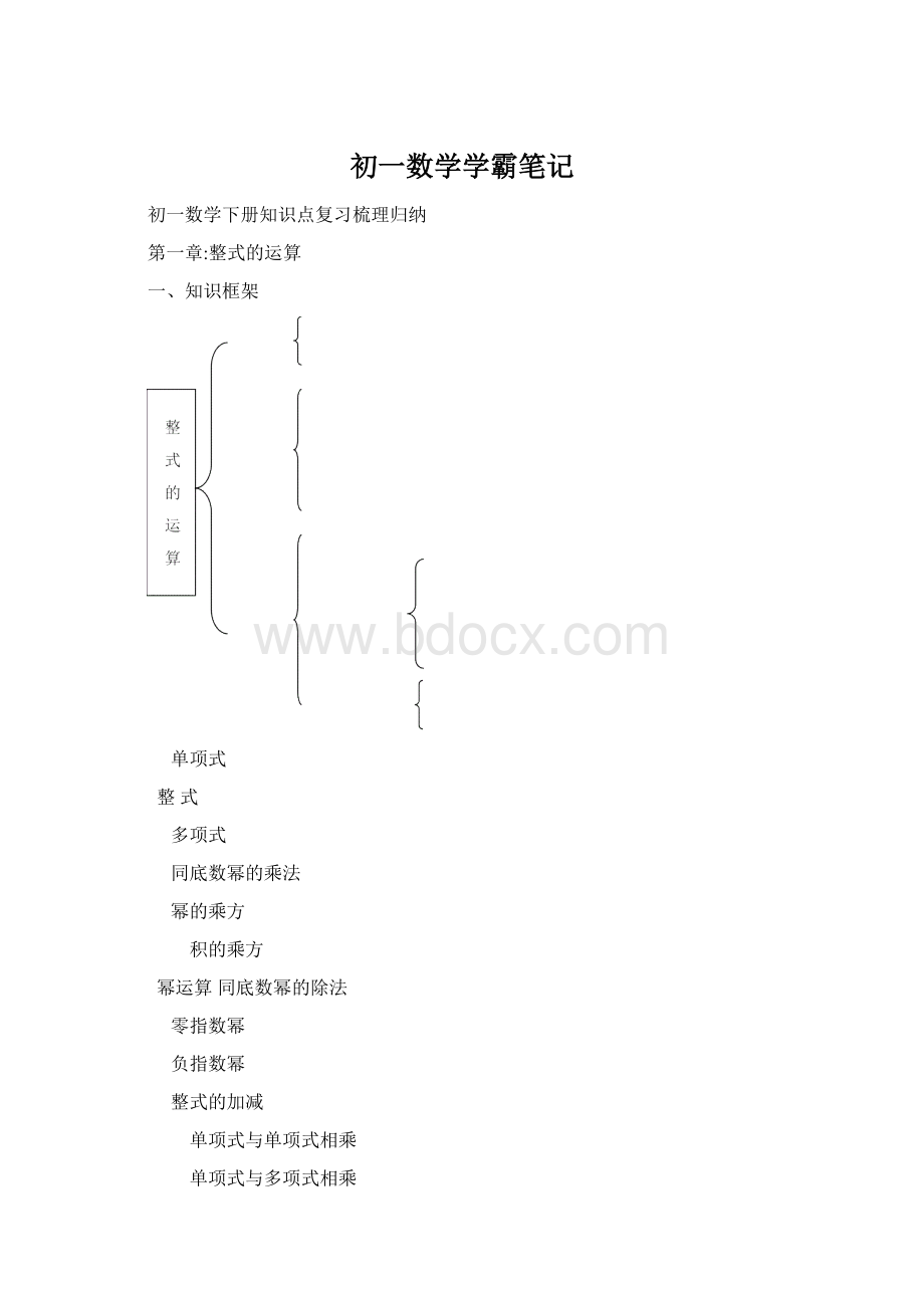 初一数学学霸笔记.docx