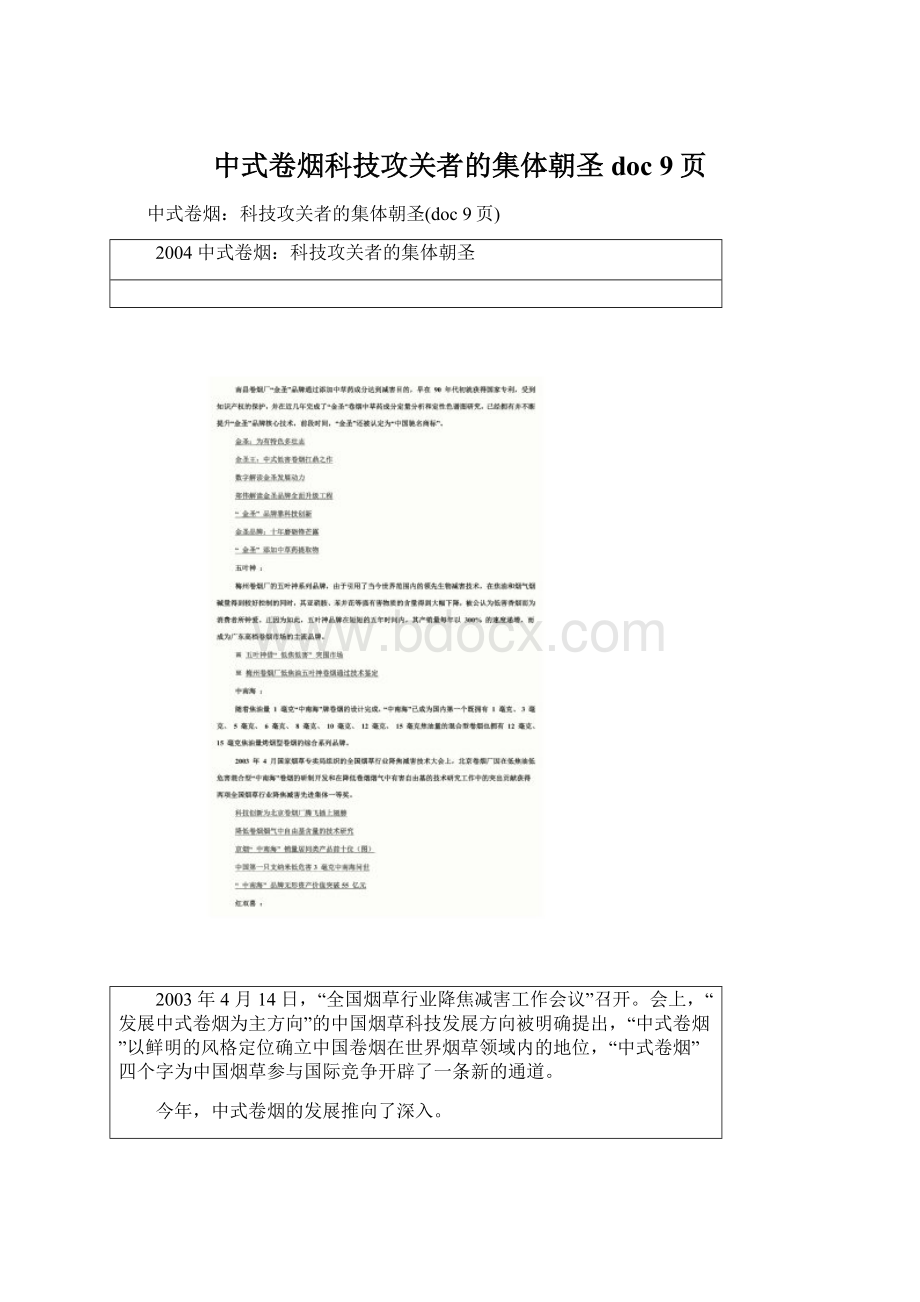 中式卷烟科技攻关者的集体朝圣doc 9页.docx_第1页