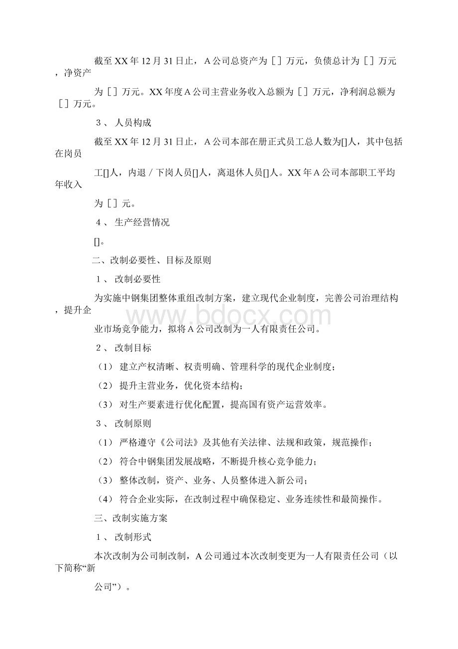 企业改革方案模板.docx_第2页