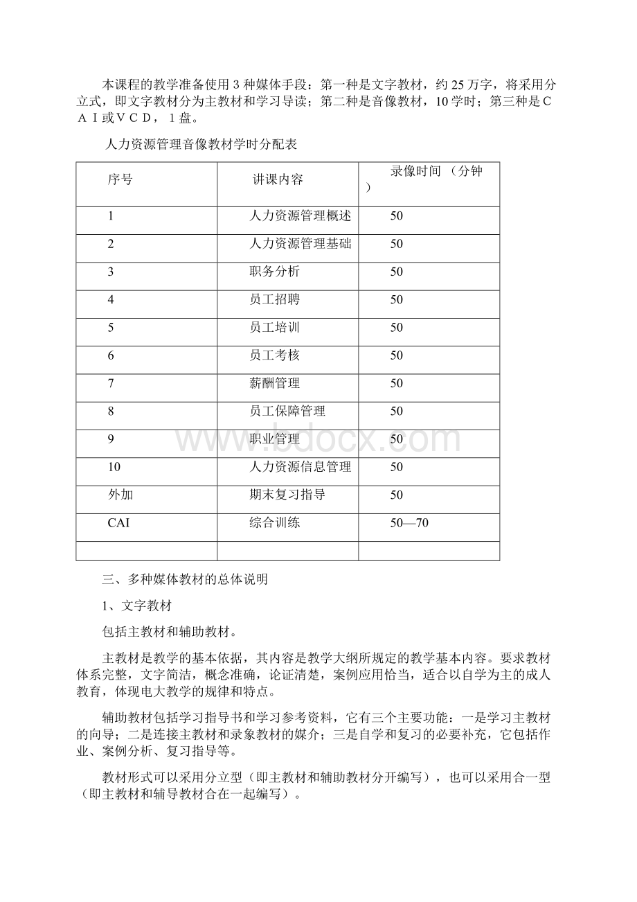 《人力资源学》教学大纲doc.docx_第3页