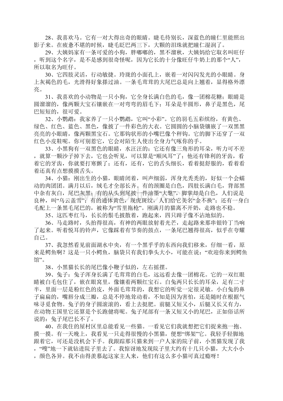 动物外貌的句子Word文档格式.docx_第3页