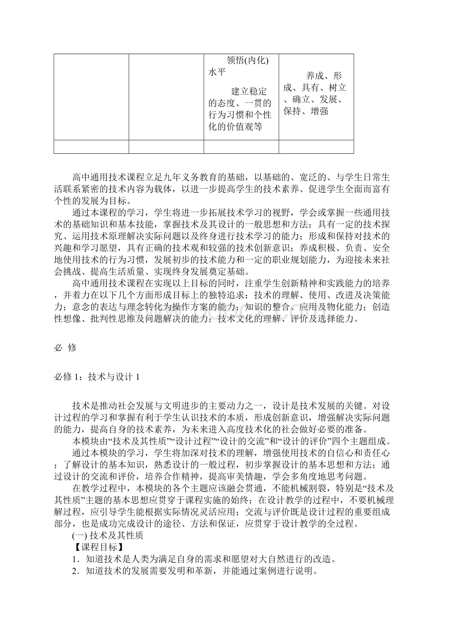 江苏省普通高中通用技术课程标准教学要求.docx_第3页