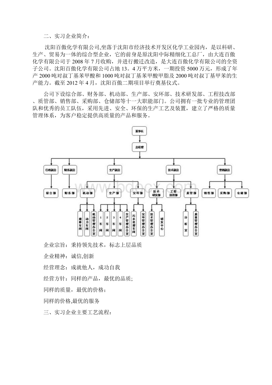 沈阳化工大学实习报告范本模板.docx_第2页