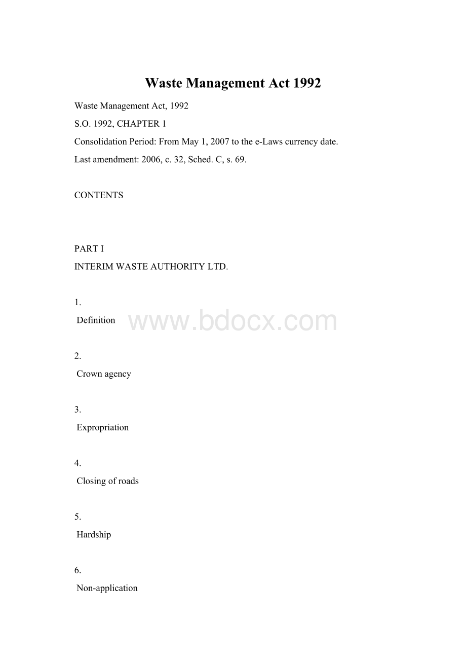 Waste Management Act 1992.docx_第1页