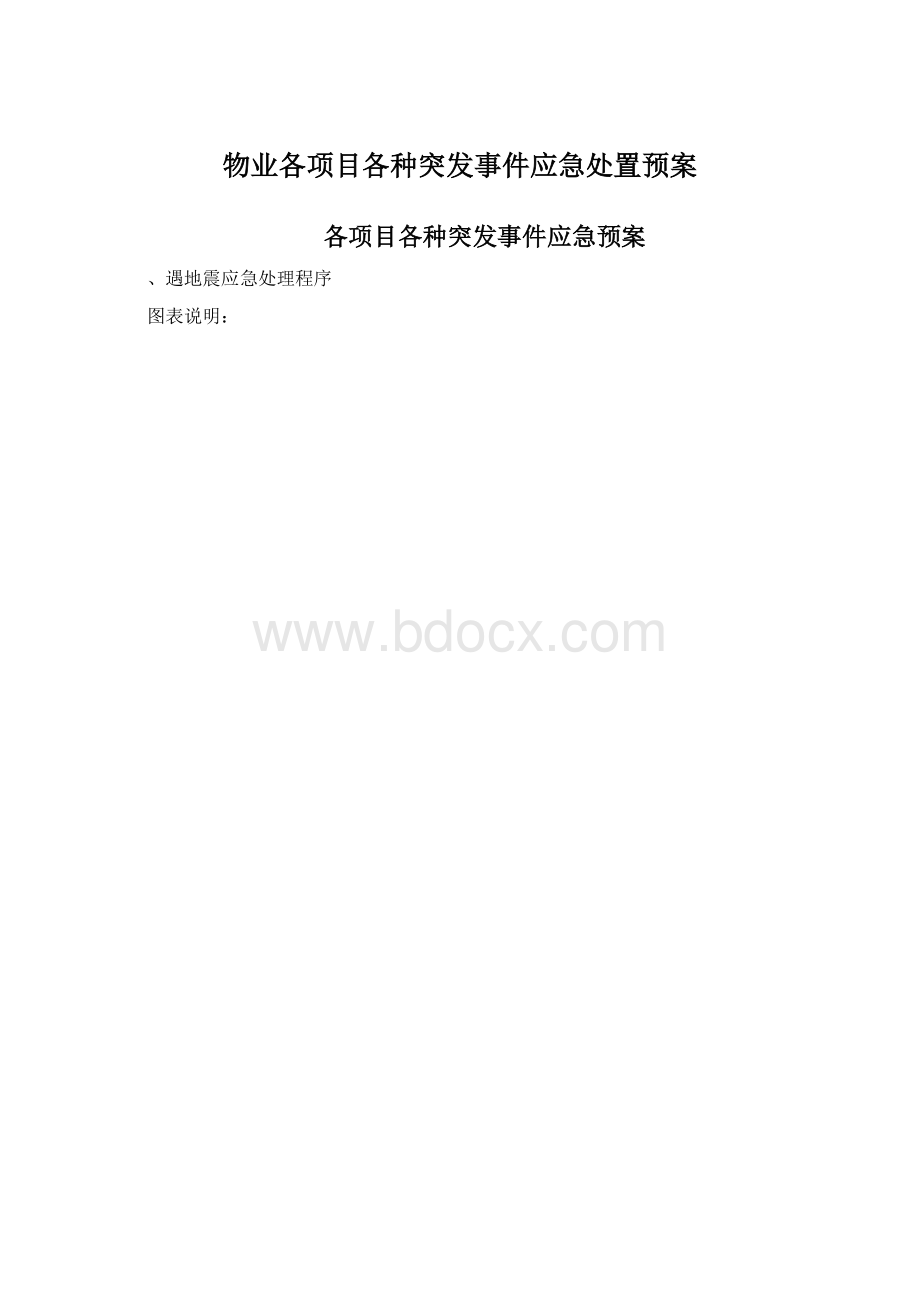 物业各项目各种突发事件应急处置预案.docx