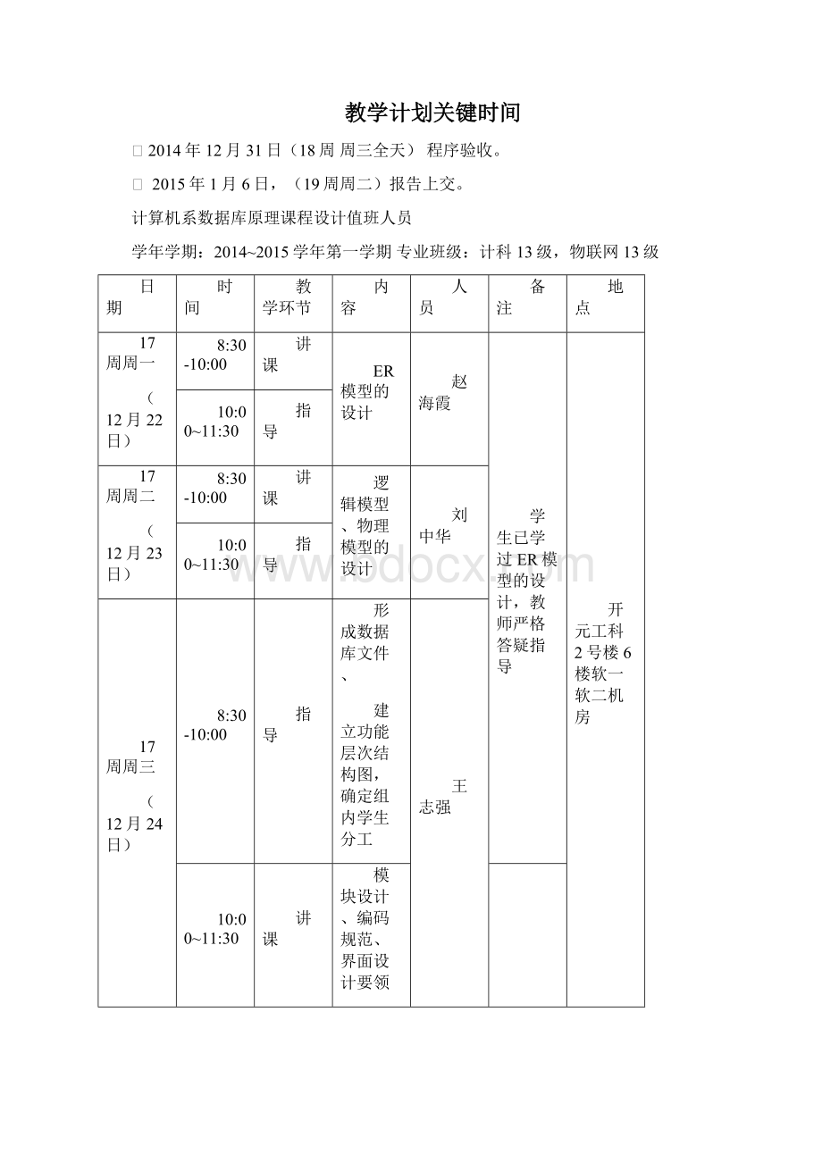 秋季数据库课程设计计划New 1.docx_第2页