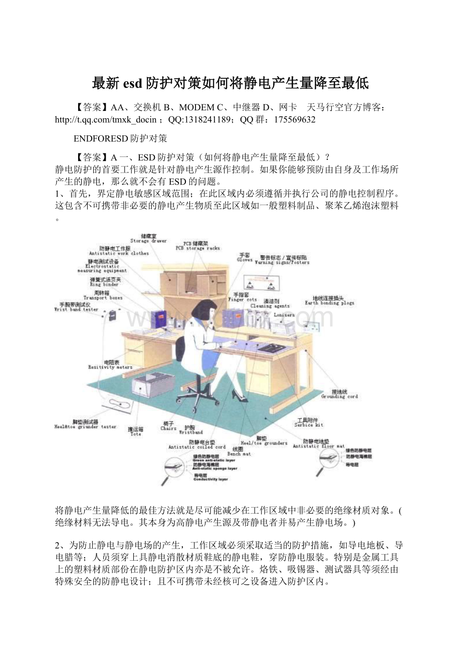 最新esd防护对策如何将静电产生量降至最低Word格式文档下载.docx