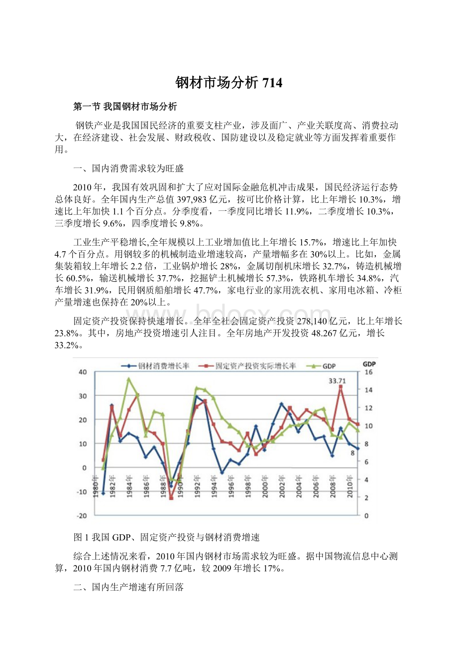 钢材市场分析714Word文档下载推荐.docx