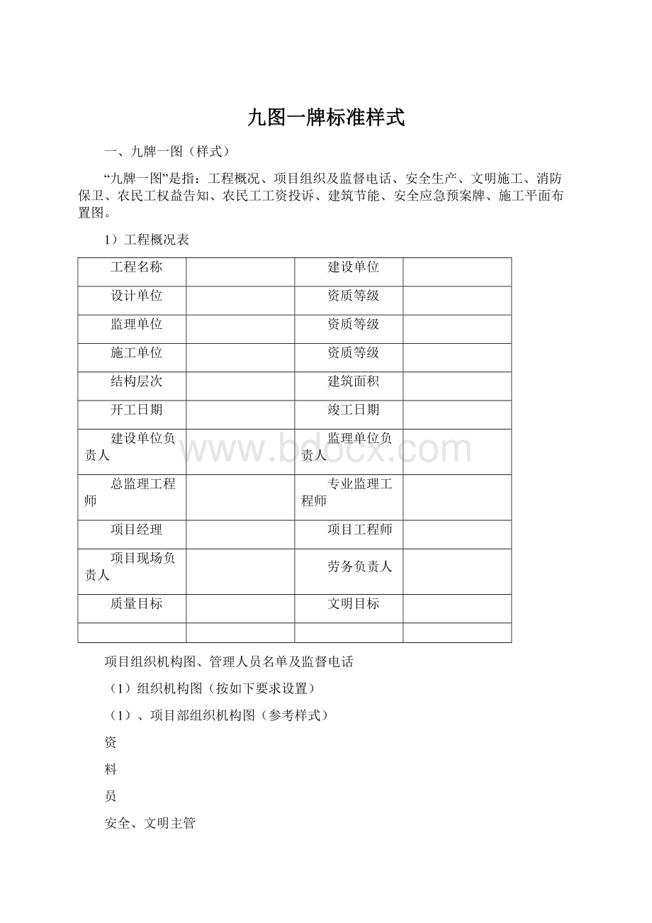 九图一牌标准样式.docx