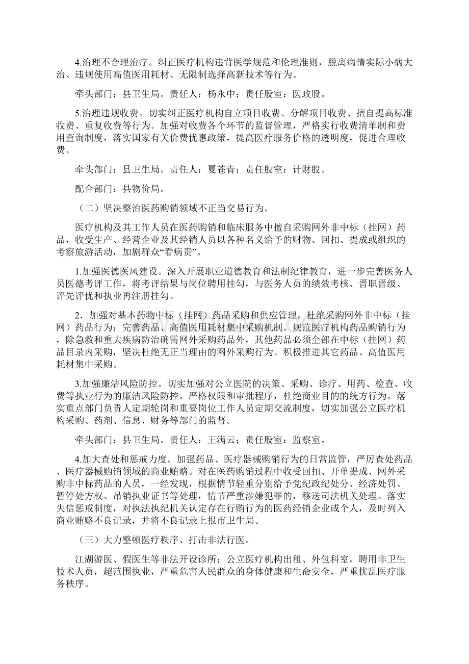 医疗卫生方面利益整治方案与医疗卫生服务质量大提升活动方案汇编Word文件下载.docx_第2页