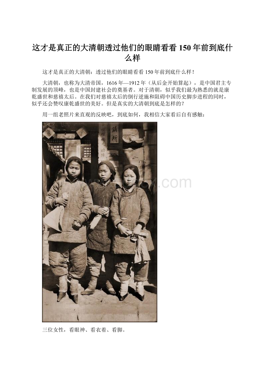 这才是真正的大清朝透过他们的眼睛看看150年前到底什么样Word文档格式.docx