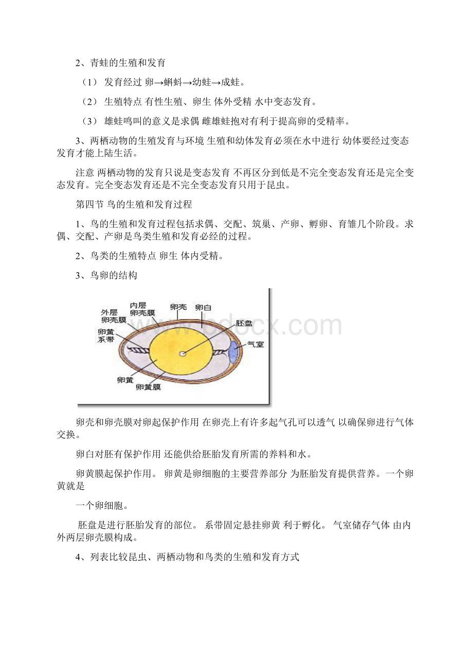 人教版八年级生物下册复习提纲Word格式文档下载.docx_第3页