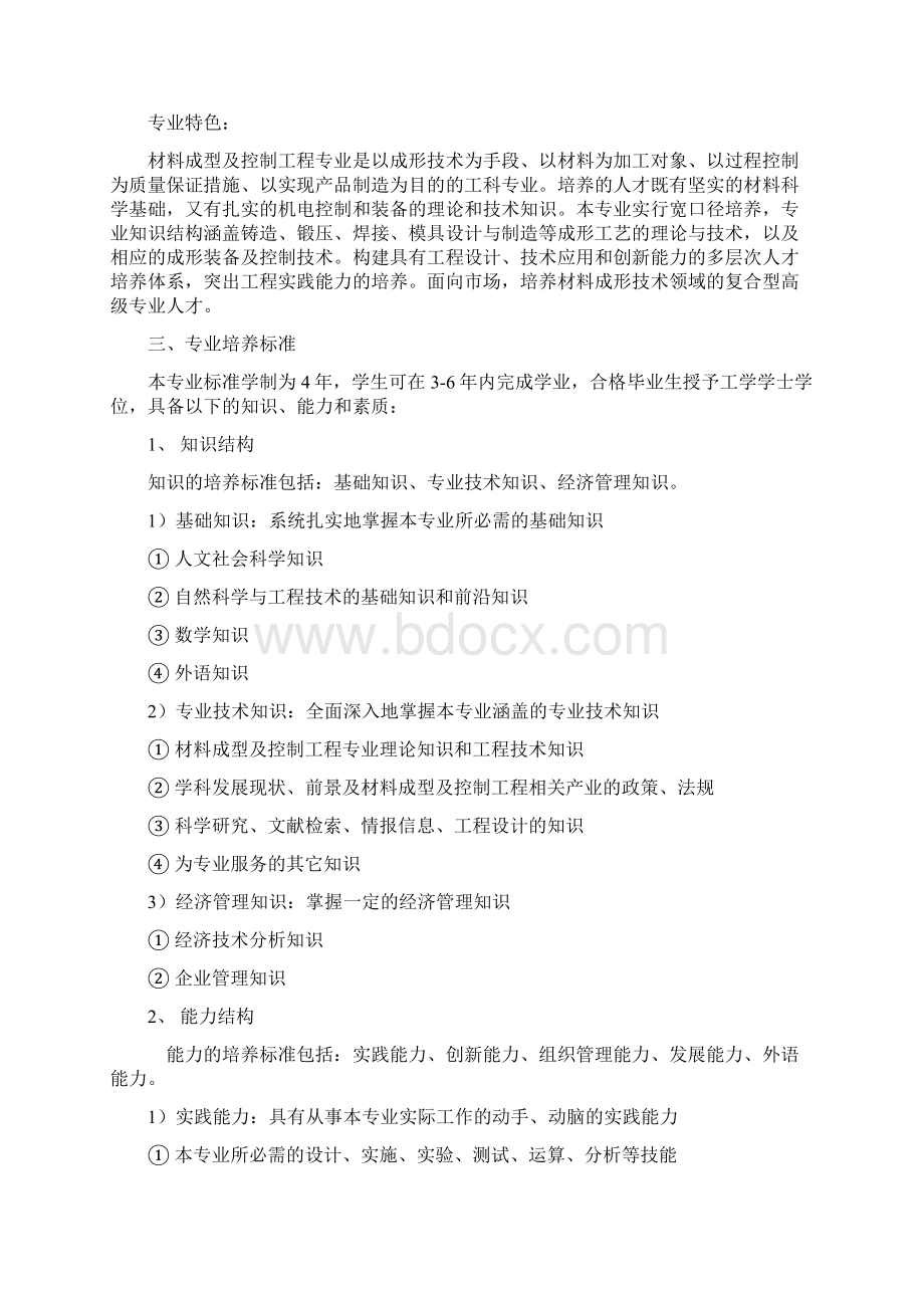 合肥工业大学材料成型及控制工程专业指导性教学计划Word文档格式.docx_第2页