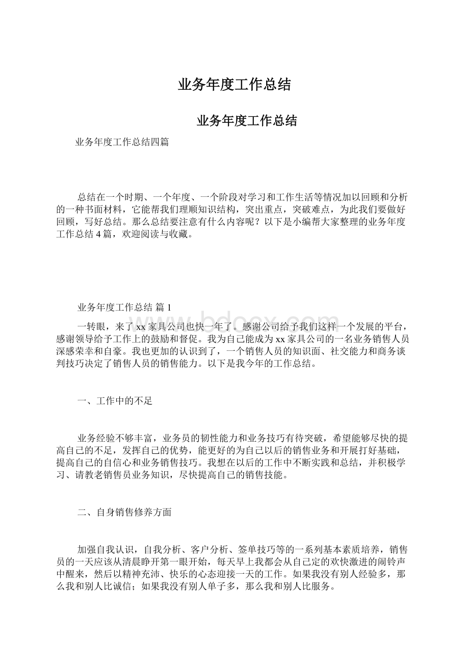 业务年度工作总结.docx_第1页