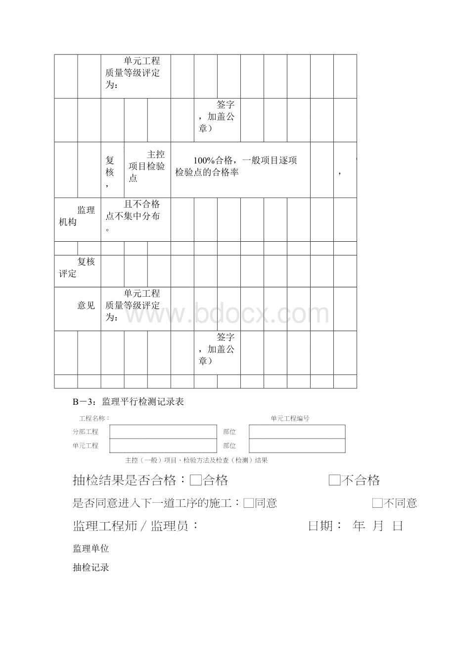 中央小型水利工程质量评定表格Word格式.docx_第3页