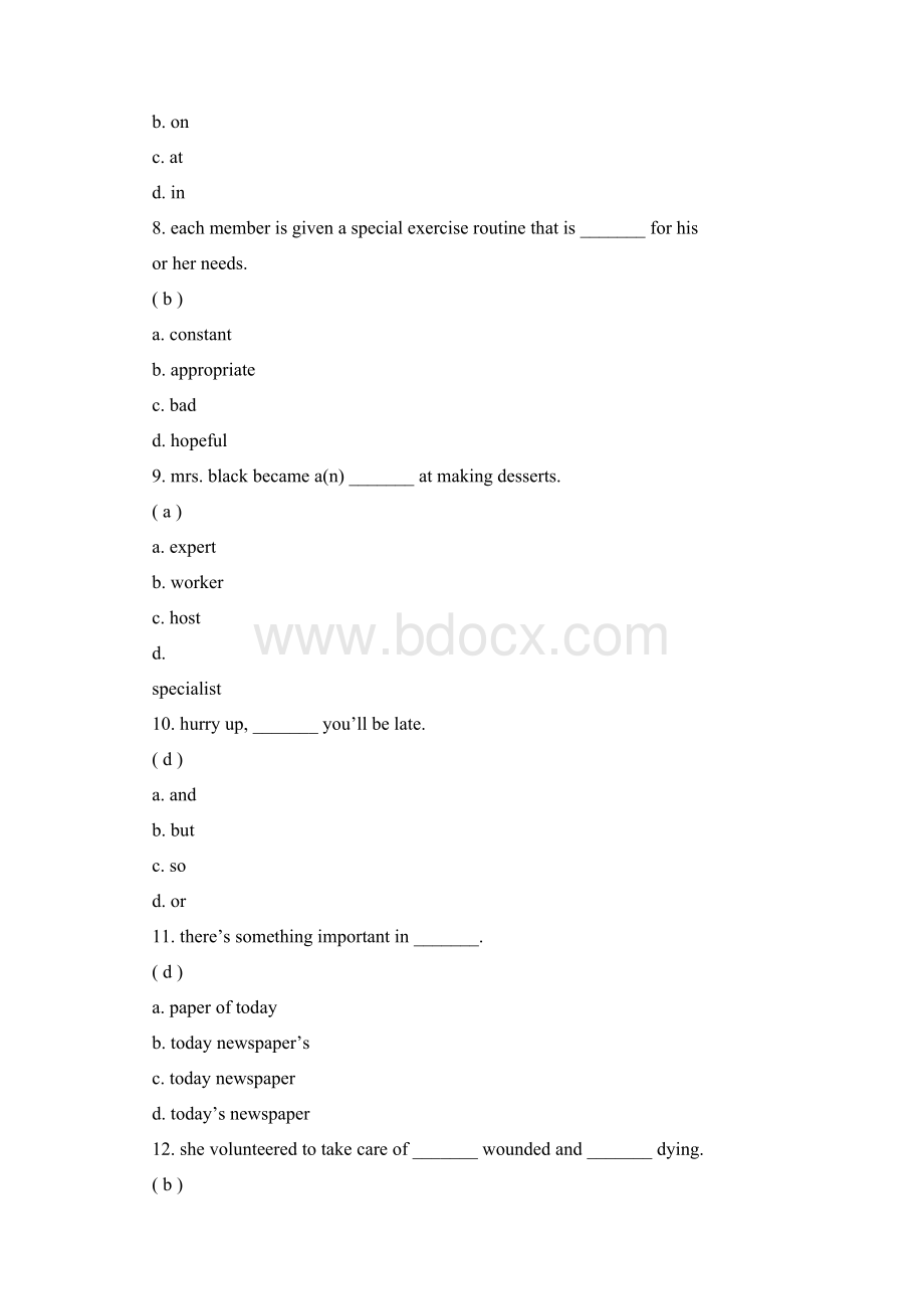 大学英语一作业及答案.docx_第3页