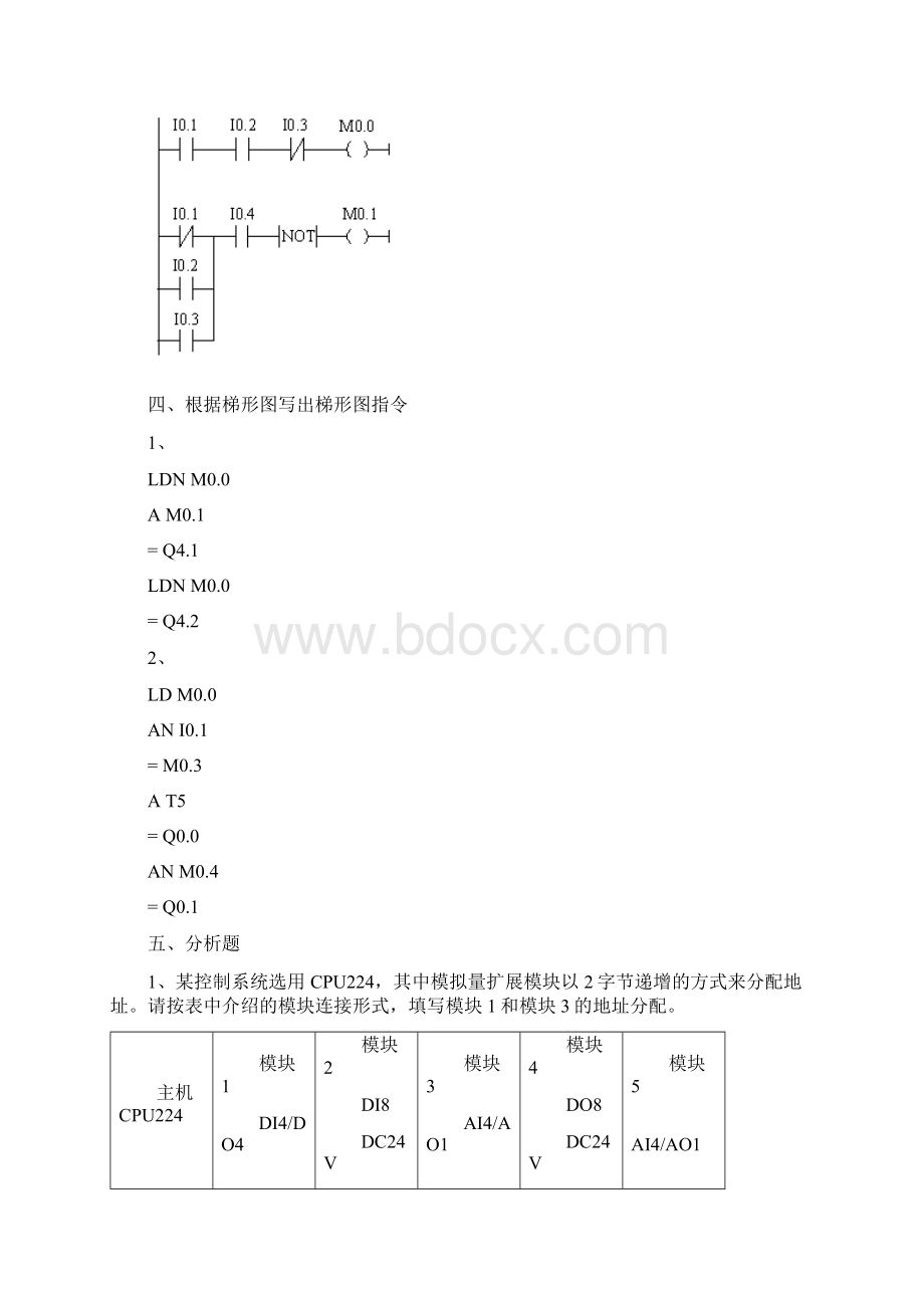 可编程控制器应用形成性考核作业参考答案.docx_第3页