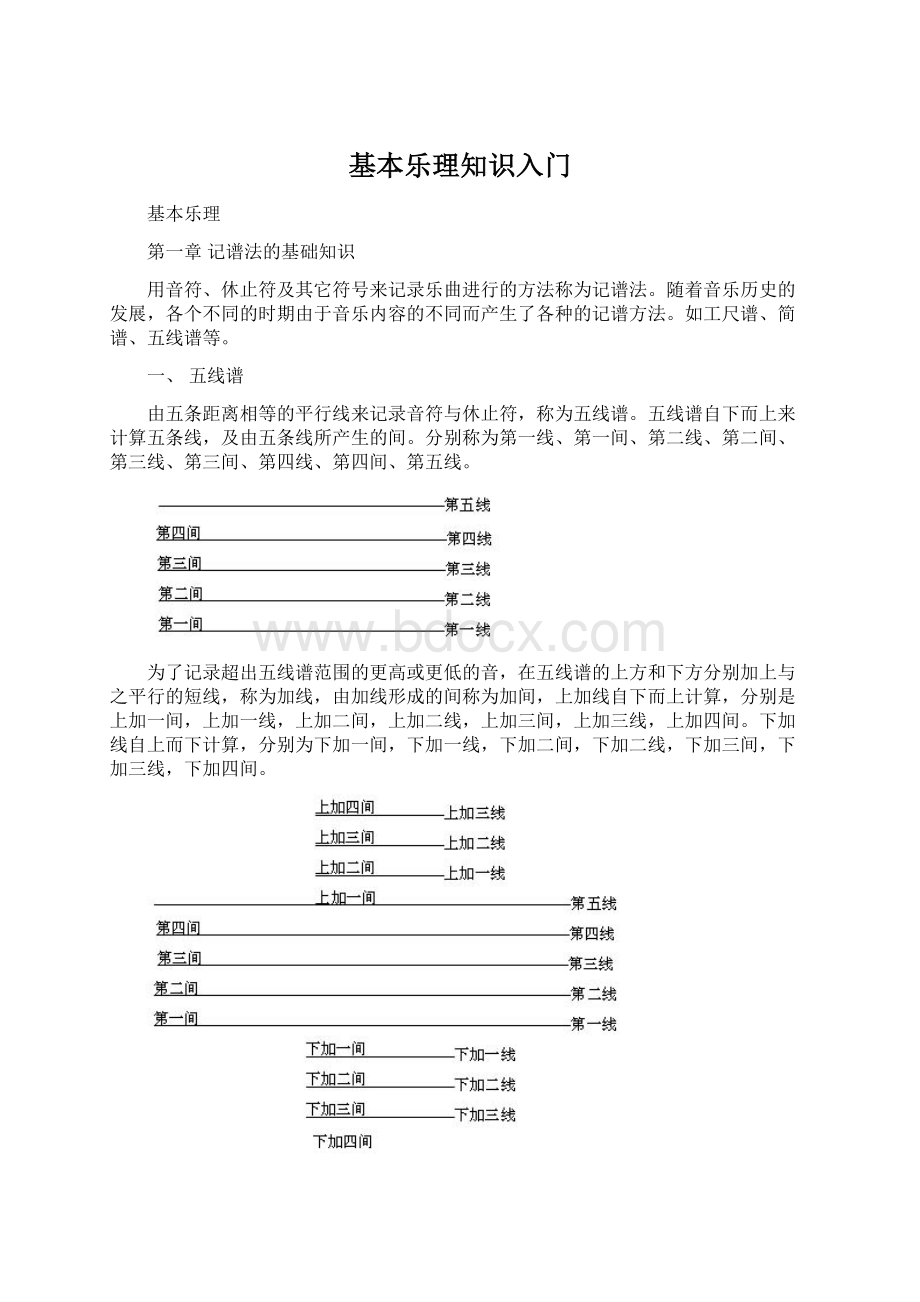 基本乐理知识入门文档格式.docx_第1页