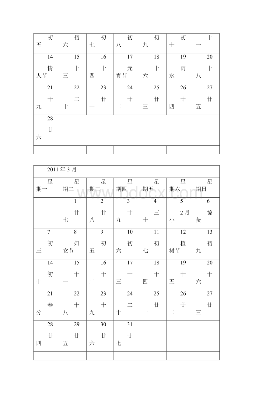 实用20历表 工作记录表Word格式文档下载.docx_第2页