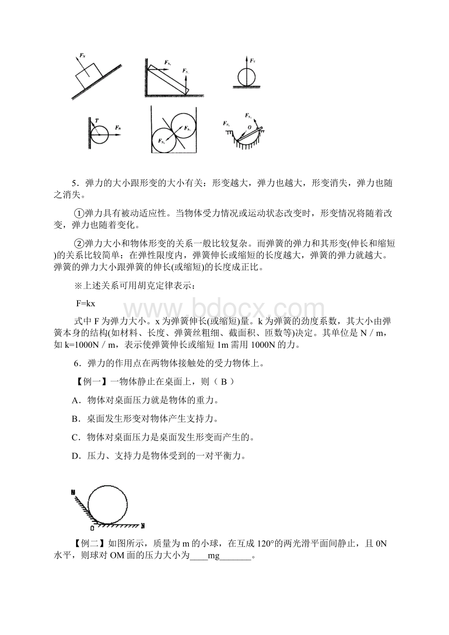 高中物理 第三章《相互作用》32弹力学案 新人教版必修1Word文档下载推荐.docx_第3页