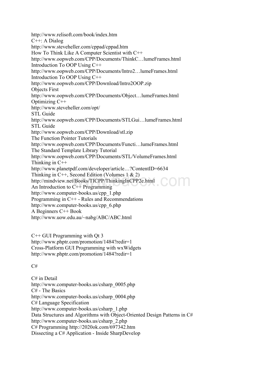 195本免费的在线编程类书籍 全是E文文档格式.docx_第3页