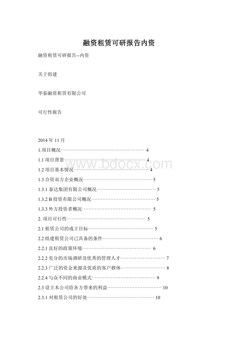 融资租赁可研报告内资文档格式.docx_第1页