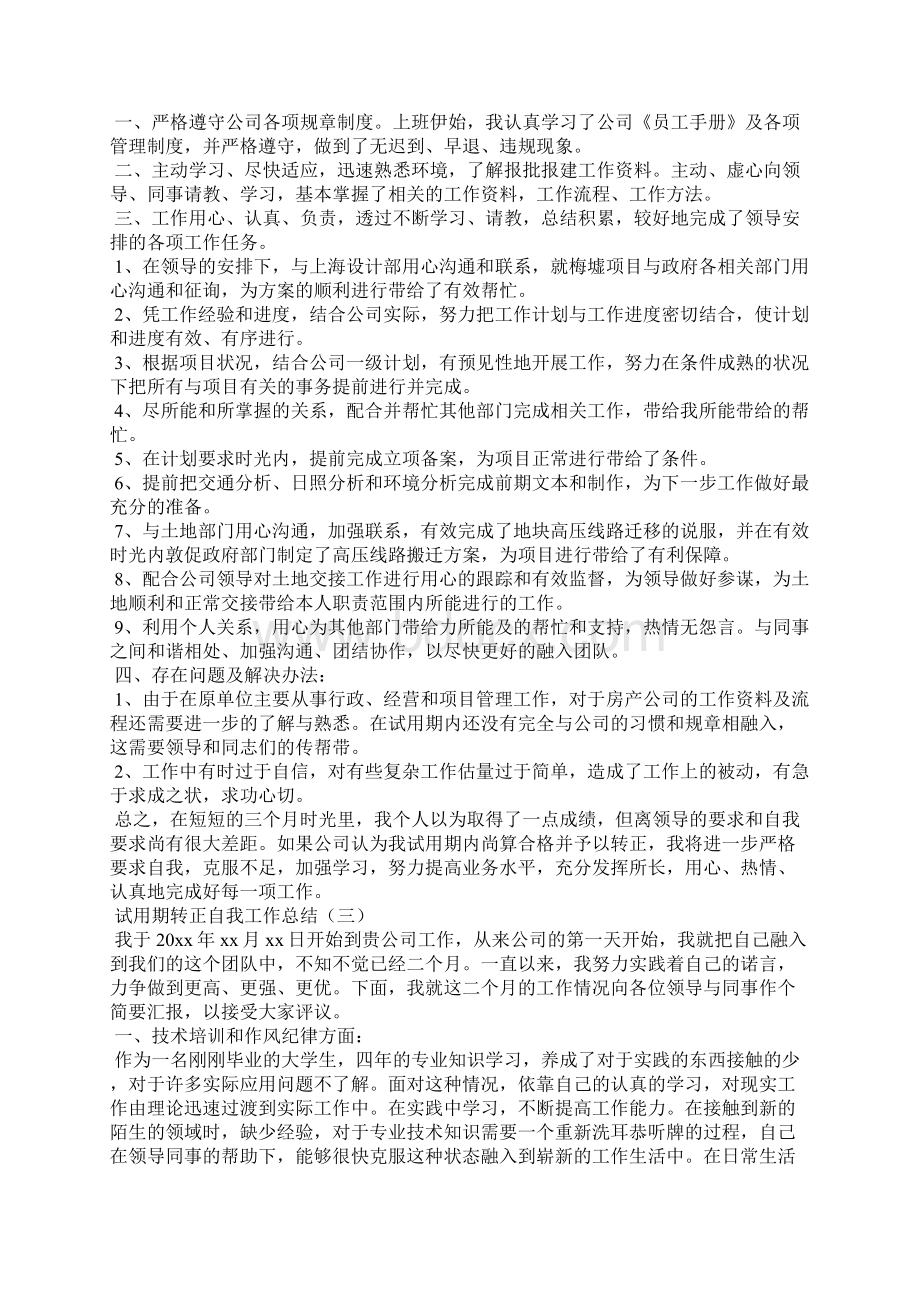 试用期转正自我工作总结.docx_第2页