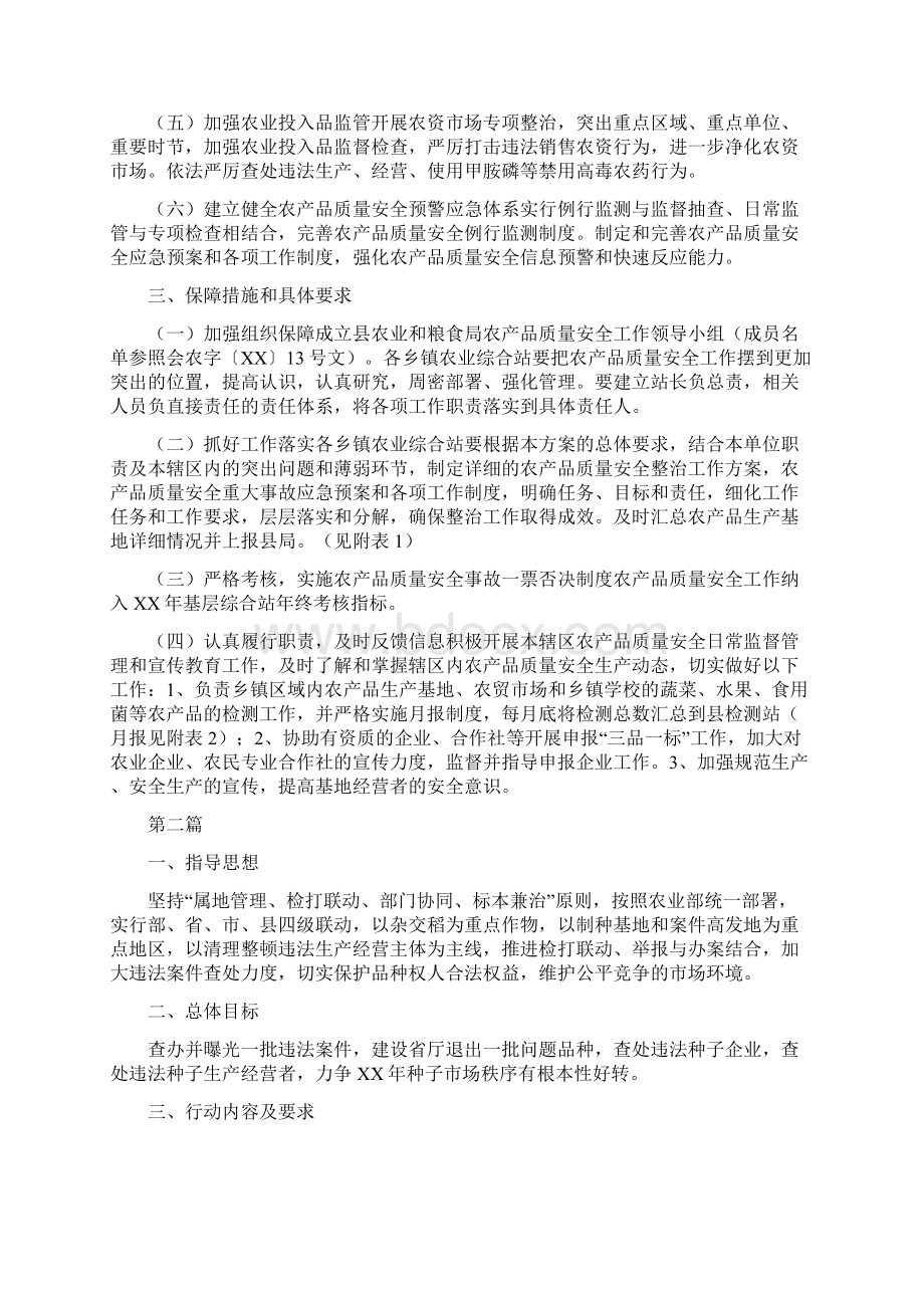 农产品质量监管工作方案3篇与农作物自然灾害应急预案汇编.docx_第2页