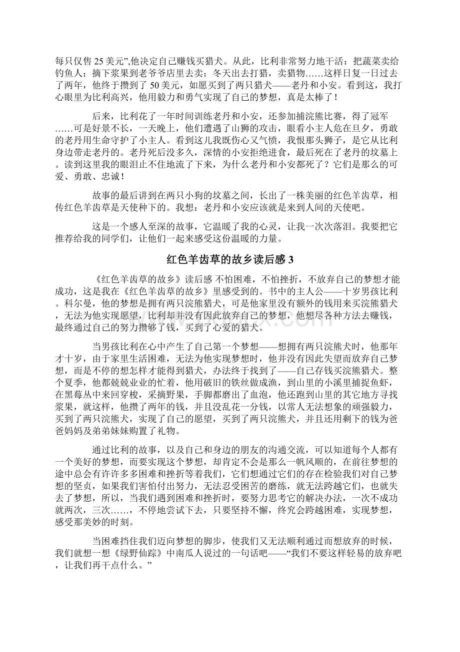 红色羊齿草的故乡读后感Word文档下载推荐.docx_第2页