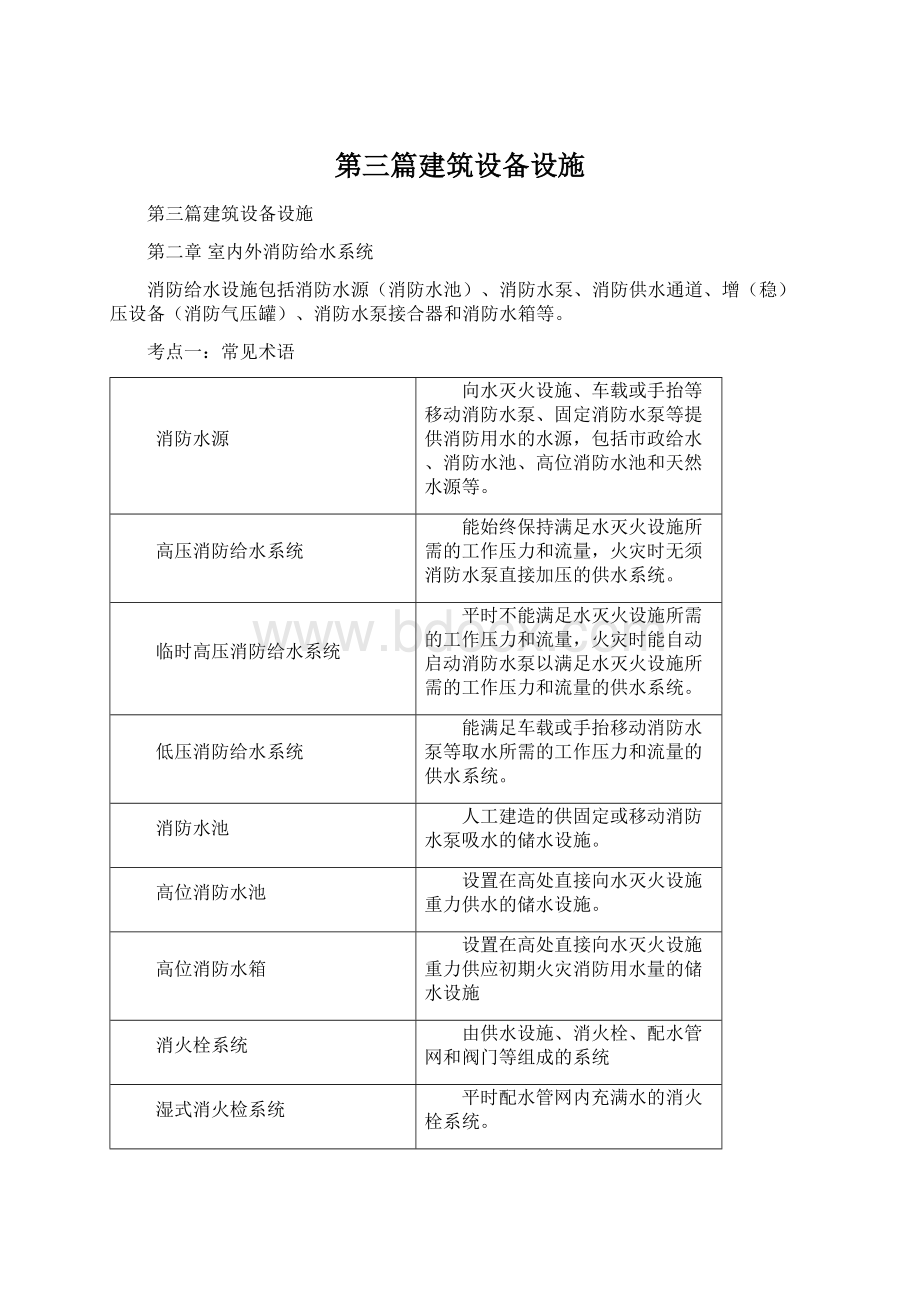 第三篇建筑设备设施.docx_第1页