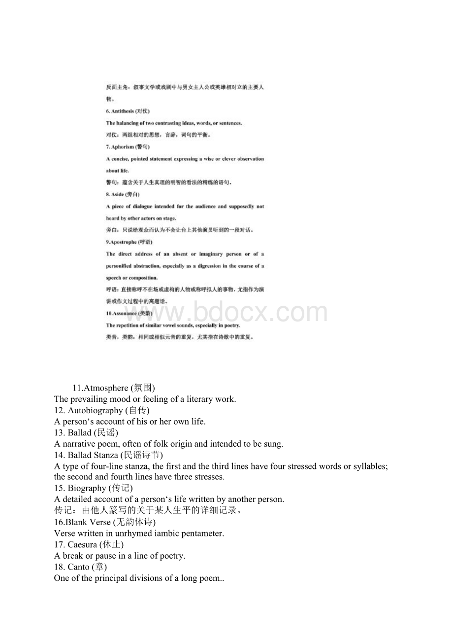 文学史名词解释120个英汉对照.docx_第2页