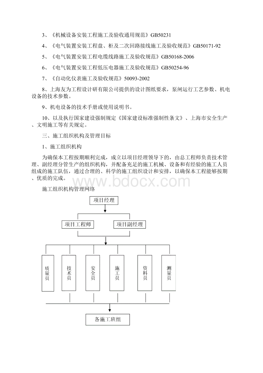 上海某水系沟通工程机电设备安装及调试方案.docx_第3页