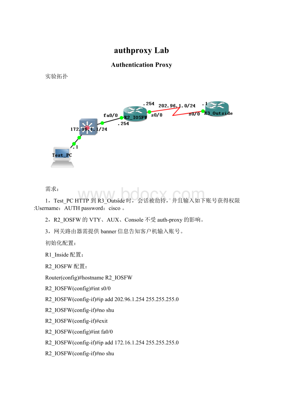 authproxy LabWord下载.docx