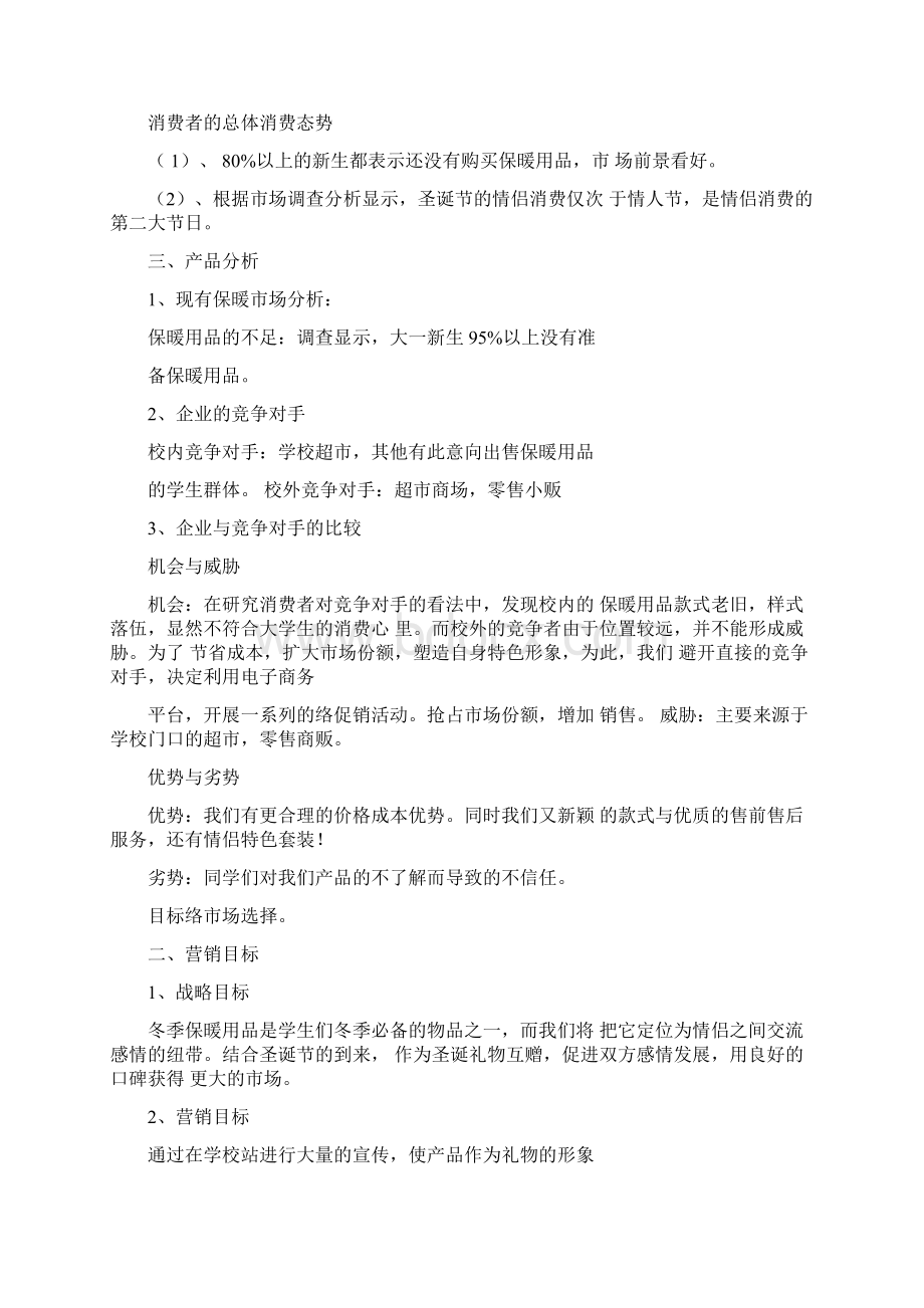 保暖用品营销策划书.docx_第2页