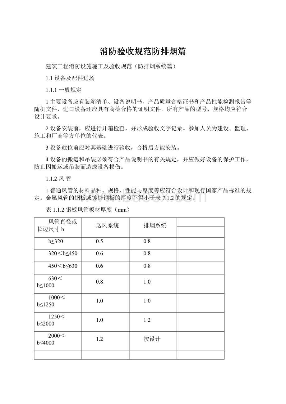 消防验收规范防排烟篇Word下载.docx_第1页