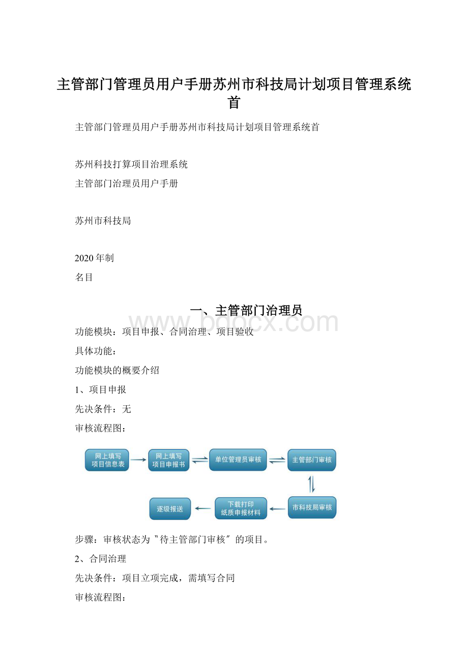 主管部门管理员用户手册苏州市科技局计划项目管理系统首.docx_第1页