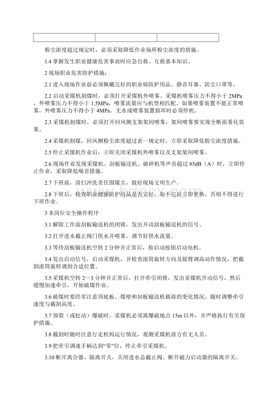 煤矿职业健康操作规程完整.docx_第2页