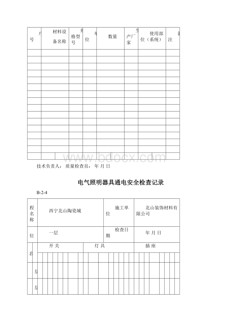 电气安装工程质量验收记录表全套.docx_第3页