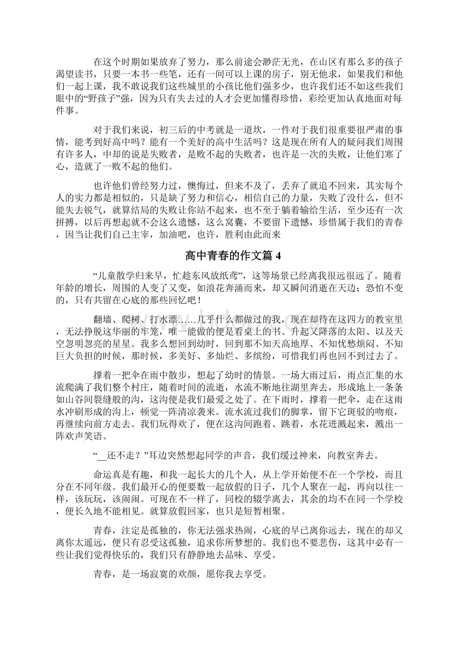 高中青春的作文十篇.docx_第3页