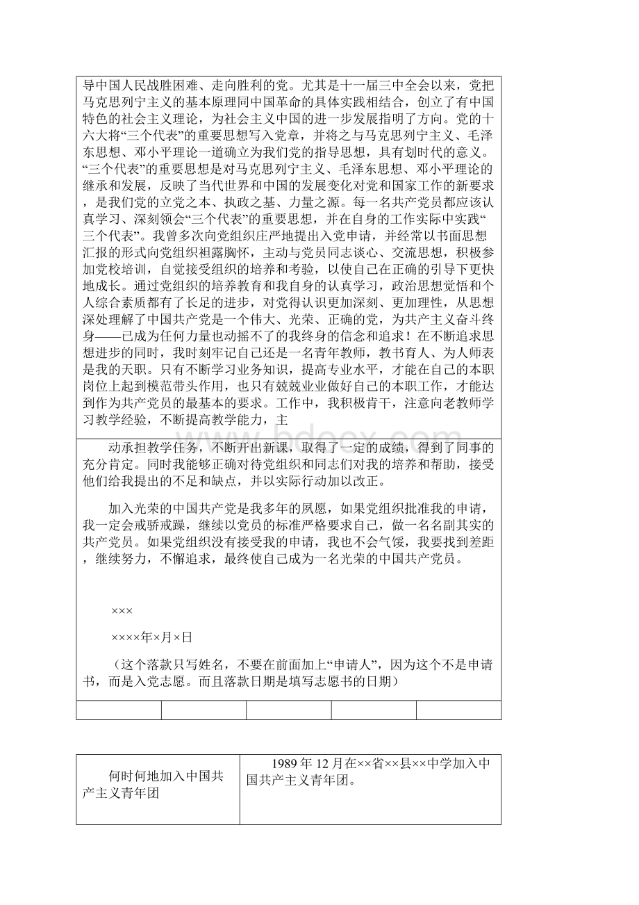 入党志愿书填写范例.docx_第2页