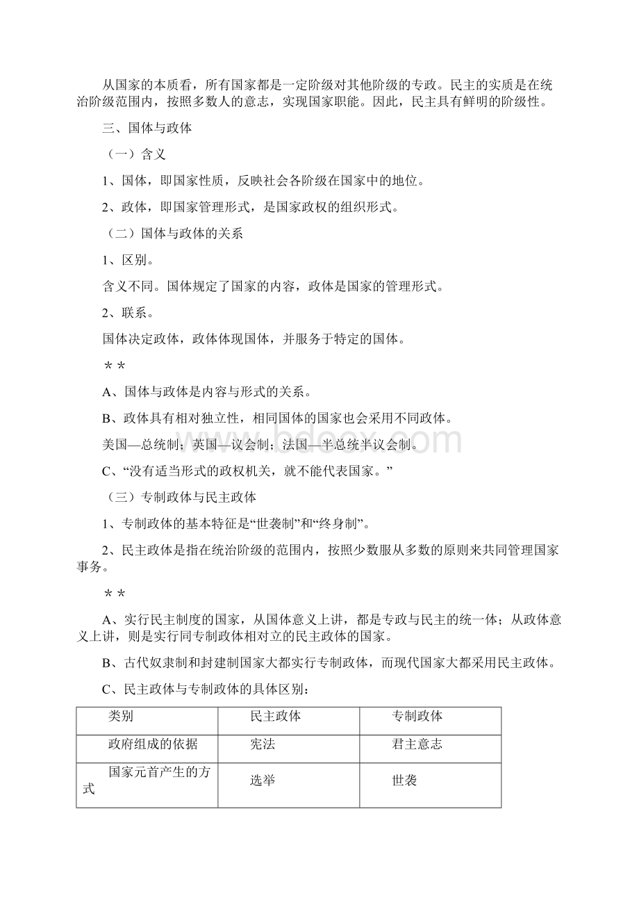 高中政治选修三 国家与国际组织Word文档下载推荐.docx_第3页