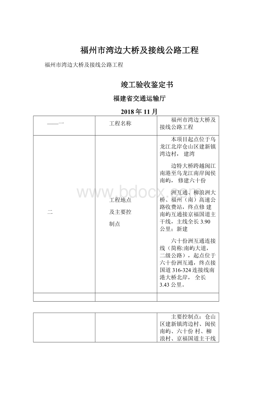 福州市湾边大桥及接线公路工程.docx_第1页