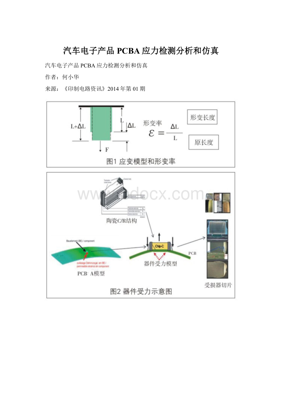 汽车电子产品PCBA应力检测分析和仿真Word下载.docx